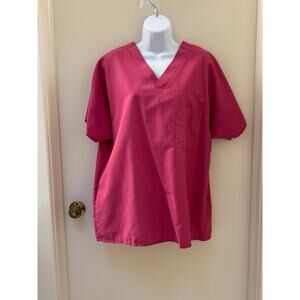 Hot Pink Scrub Top  (Medium) - Price Drop - Help me clean out my closet-  BUNDLE
